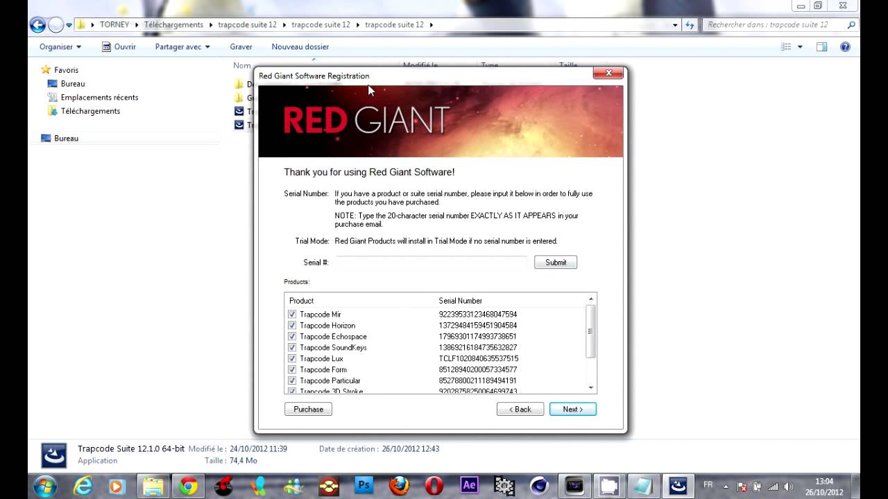 delete red giant serial key manually